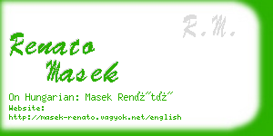 renato masek business card